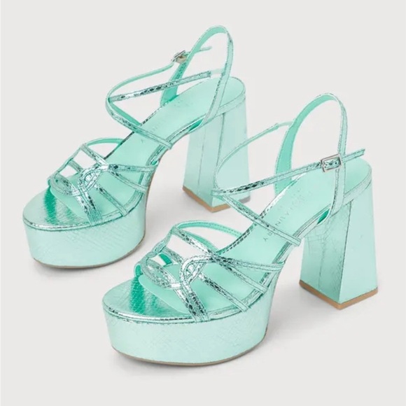 Chinese Laundry Mint Green Platform Shoes NWB - Picture 10 of 11